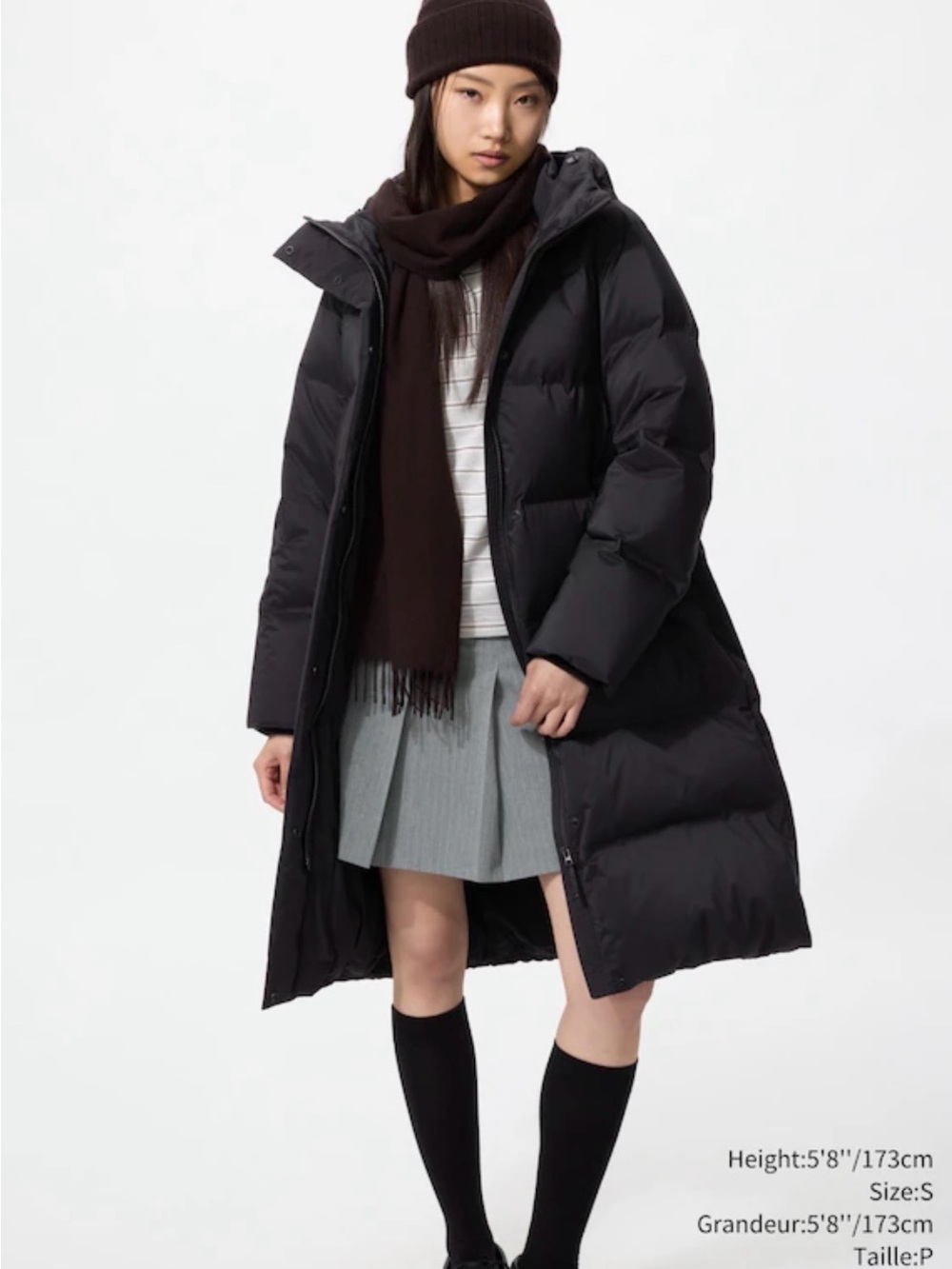 Long Black Puffer Coat - Women's Winter Jacket